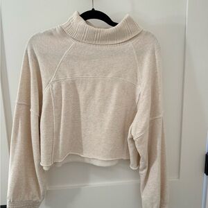 Aerie Cream Cowl Neck Sweater